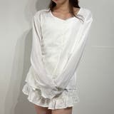 ナチュラルコットンシャツ×ふんわりフリルショートパンツ セットアップ ブラウス | marcydorn | 詳細画像9