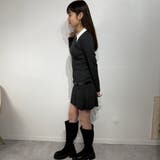 モノトーン配色×ベルト付き長袖プリーツワンピース ニット | marcydorn | 詳細画像14