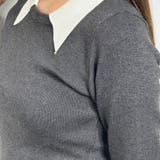 モノトーン配色×ベルト付き長袖プリーツワンピース ニット | marcydorn | 詳細画像18