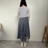 アシンメトリーヘムチェックロングワンピース ノースリーブ | marcydorn | 詳細画像13