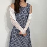 アシンメトリーヘムチェックロングワンピース ノースリーブ | marcydorn | 詳細画像16