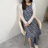 アシンメトリーヘムチェックロングワンピース ノースリーブ | marcydorn | 詳細画像20
