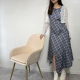 アシンメトリーヘムチェックロングワンピース ノースリーブ | marcydorn | 詳細画像22