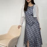 アシンメトリーヘムチェックロングワンピース ノースリーブ | marcydorn | 詳細画像23