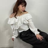 フリルスリーブ オフショルブラウス オフショルダー | marcydorn | 詳細画像14