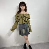 フリルスリーブ オフショルブラウス オフショルダー | marcydorn | 詳細画像19