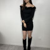 ラグジュフェミ 肩あきファーニットワンピース オフショルダー | marcydorn | 詳細画像13