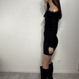 ラグジュフェミ 肩あきファーニットワンピース オフショルダー | marcydorn | 詳細画像19