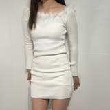 ラグジュフェミ 肩あきファーニットワンピース オフショルダー | marcydorn | 詳細画像34