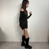 オフショルダー リブフィットワンピ ニット ワンピース | marcydorn | 詳細画像36