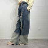 ヴィンテージグラデ ダメージバギージーンズ デニム | marcydorn | 詳細画像18