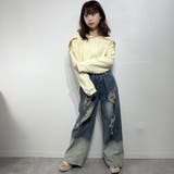 ヴィンテージグラデ ダメージバギージーンズ デニム | marcydorn | 詳細画像3