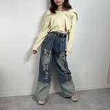 ヴィンテージグラデ ダメージバギージーンズ デニム | marcydorn | 詳細画像4