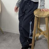 ブラック | バイカラールーズラインパンツ ジャージ | marcydorn