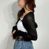 フロントリボン シアーショルダーカーディガン ニット | marcydorn | 詳細画像14