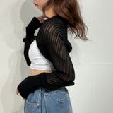 フロントリボン シアーショルダーカーディガン ニット | marcydorn | 詳細画像15