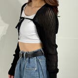 フロントリボン シアーショルダーカーディガン ニット | marcydorn | 詳細画像17