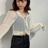 ふんわり袖シアートップス ガーリー ブラウス シャツ カーディガン | marcydorn | 詳細画像12