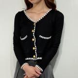 モノトーンニットカーディガン ショートトップス ニット カーディガン | marcydorn | 詳細画像11