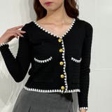 モノトーンニットカーディガン ショートトップス ニット カーディガン | marcydorn | 詳細画像12