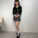 モノトーンニットカーディガン ショートトップス ニット カーディガン | marcydorn | 詳細画像3