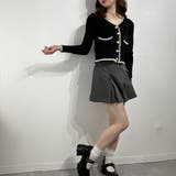 モノトーンニットカーディガン ショートトップス ニット カーディガン | marcydorn | 詳細画像6