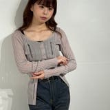 シアーニットカーデ クロップドトップス ニット カーディガン カットソー | marcydorn | 詳細画像7