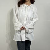 ホワイト | ゆるふわトップス ナチュガーリーシャツ ブラウス チュニック | marcydorn