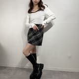 レイヤードタッチトップス カットソー ロングTシャツ | marcydorn | 詳細画像3 