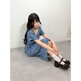 スクエアネック デニムワンピース ロング丈 パフスリーブ フレンチカジュアル | marcydorn | 詳細画像30 