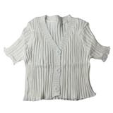 ホワイト | ラインデザイン半袖カーディガン | marcydorn