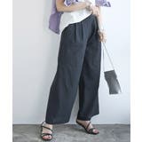 ブラック | リネンタッチカラーワイドパンツ レディースパンツ レディース | and it
