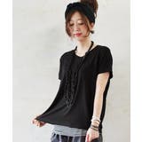 もちもちストレッチVネックカットソー【M】【L】(レディース 半袖 カットソー | and it  | 詳細画像21 