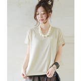 もちもちストレッチVネックカットソー【M】【L】(レディース 半袖 カットソー | and it  | 詳細画像25 