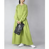 ライトグリーン | 前ボタンフレアダブルガーゼワンピース【M】【L】レディース 春秋冬 ワンピース | and it 