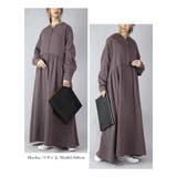 前ボタンフレアダブルガーゼワンピース【M】【L】レディース 春秋冬 ワンピース | and it  | 詳細画像7 