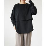 ブラック | ミニ裏毛レイヤードプルオーバーセット 裏毛 プルオーバー | and it