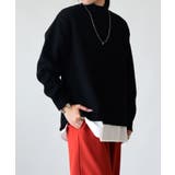 ブラック | 洗えるハイネックニットプルオーバー ニット レディース | and it 