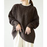 ダークブラウン | ネップ配色ハイネックニット ニット レディース | and it