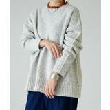 オフホワイト | ネップ配色ハイネックニット ニット レディース | and it