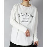 オフホワイト | 袖スリットがかわいいプリントtシャツ トップス きれいめ | and it 