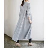 S3890ネイビー×ホワイト(終了) | エミュラル emural ゆるコットンロングシャツワンピースレディース | and it