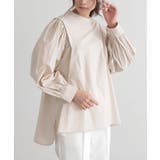 ナチュラル | ポプリンデザインショルダーブラウス ブラウス レディース | and it 