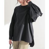 ブラック | ポプリンデザインショルダーブラウス ブラウス レディース | and it 