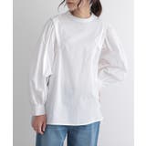 アイボリー | ポプリンデザインショルダーブラウス ブラウス レディース | and it 