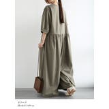 オールインワン レディース ツイルワッシャー5分袖オールインワン | and it | 詳細画像3