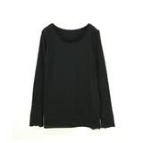 202.ブラック | 【M~LL 日本製】ランキング入賞多数!コットンロングカットソー♪ M~LL | and it