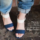 ランキング1位 【and it_】2カラーアンクルベルトウェッジサンダル●(レデ… | and it  | 詳細画像7 