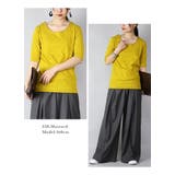 シンプルカラー5分袖ロングカットソー レディース トップス | and it | 詳細画像5