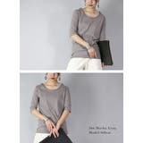 シンプルカラー5分袖ロングカットソー レディース トップス | and it | 詳細画像6